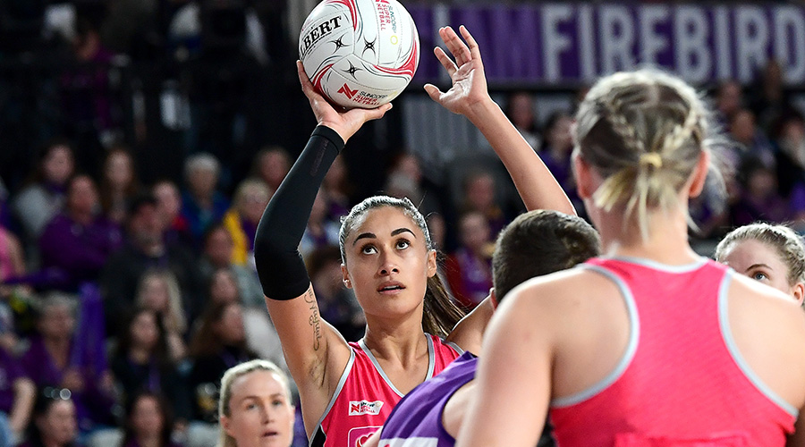 Maria Folau had her best game of the season against the Queensland Firebirds