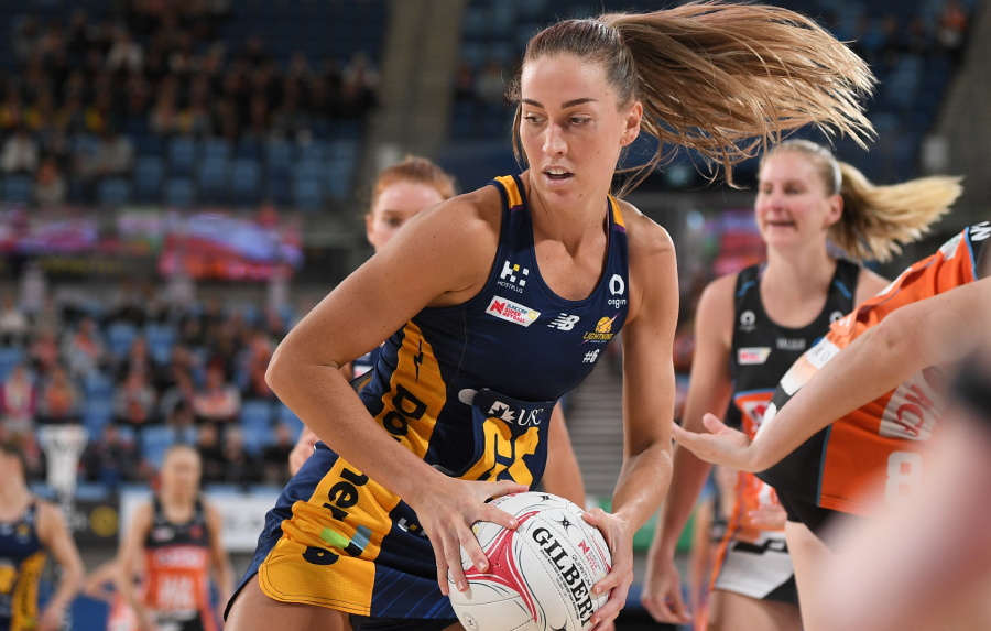 Cara Koenen of the Lightning during the Round 7 Super Netball match between GWS Giants and Sunshine Coast Lightning at Ken Rosewall Arena in Sydney, Saturday, June 12, 2021.